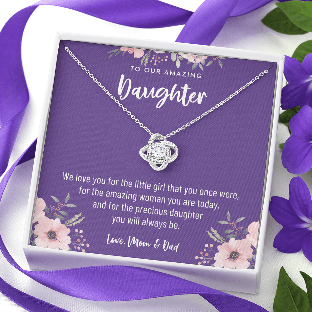 Necklace Gift For Daughter From Parents, Daughter Necklace From Mom And Dad, Daughter Gift From Parents