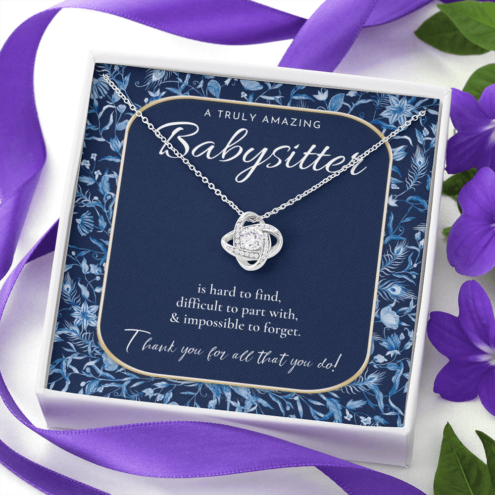 Nanny Appreciation Necklace Gift, Nanny Thank You Gift, Thank you Nanny, Gift for Nanny Leaving, A Truly Amazing Babysitter Gift, Best Nanny