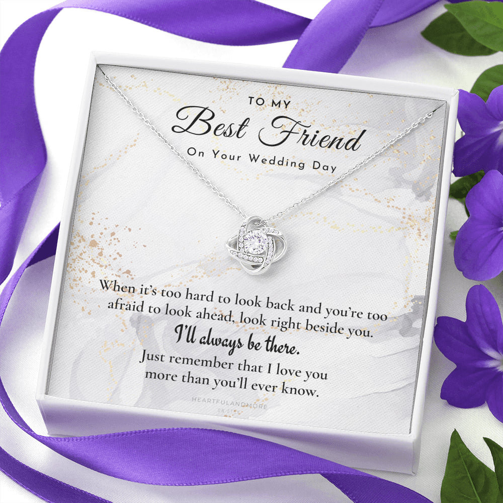 Best Friend Gift on Her Wedding Day, Best Friend to Bride Necklace, Best Friend Gift to Bride, Bride Gift From Maid of Honor, To My Best Friend