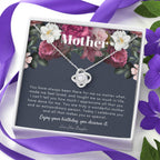 Love Knot Necklace | Mother's Birthday Gift | Necklace for Mom's birthday | Elegant Gift For Mom from Daughter | Best Mom Gift Message Card | Elegant Gift