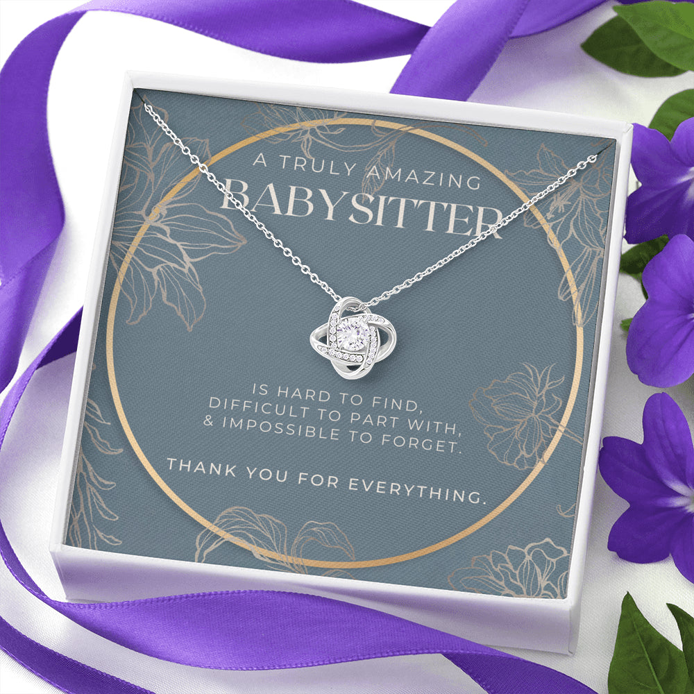 Nanny Appreciation Necklace Gift, Nanny Thank You Gift, Thank you Nanny, Gift for Nanny Leaving, A Truly Amazing Babysitter Gift, Best Nanny