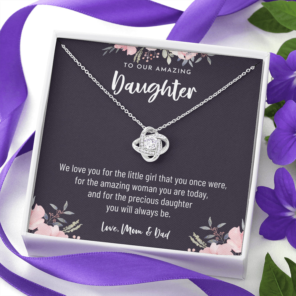 Necklace Gift For Daughter From Parents, Daughter Necklace From Mom And Dad, Daughter Gift From Parents