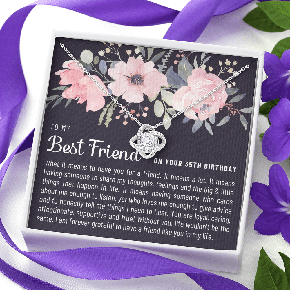 Best Friend 35th Birthday Gift - Love Knot Necklace