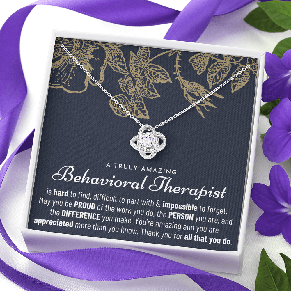Gift For Behavioral Therapist, Behavioral Therapist Gift, Behavioral Therapist Appreciation Gift, Birthday, Love Knot Necklace