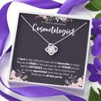Gift For Female Cosmetologist, Cosmetologist Gift, Cosmetologist Appreciation Gift, Birthday, Love Knot Necklace
