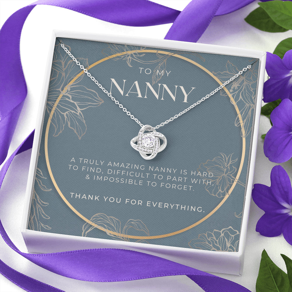Nanny Appreciation Necklace Gift, Nanny Thank You Gift, Thank you Nanny, Gift for Nanny Leaving, A Truly Amazing Babysitter Gift, Best Nanny