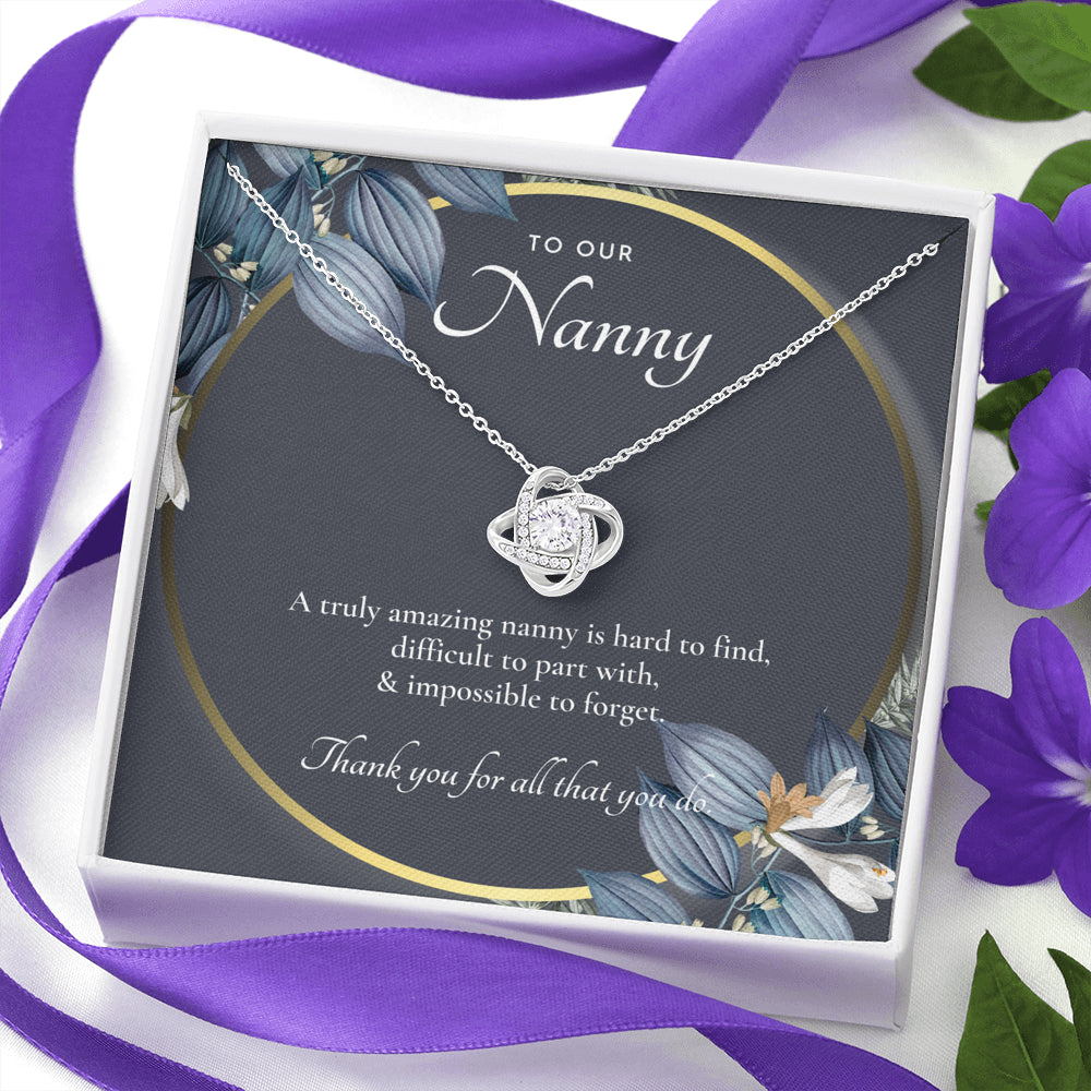 Nanny Appreciation Necklace Gift, Nanny Thank You Gift, Thank you Nanny, Gift for Nanny Leaving, A Truly Amazing Babysitter Gift, Best Nanny