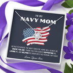 Military Mom Gift, Navy Mom Mothers Day, Navy Mom Gift, Deployment Gift, Navy Mom Necklace from Son, Military, Deploy Gift, Best Navy Mom