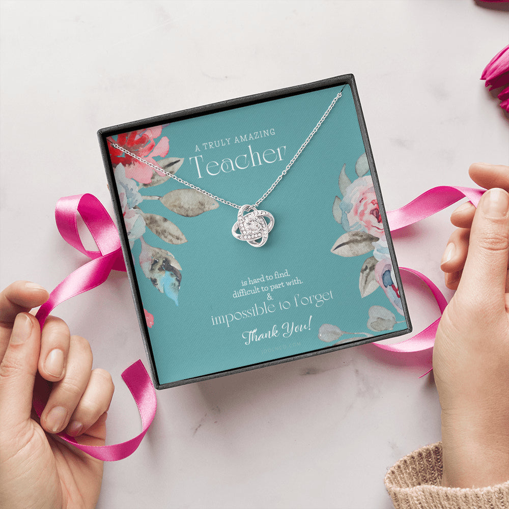 Teacher Gift, Gift for Teacher Necklace, A Truly Amazing Teacher Appreciation Gift