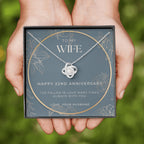 22 Year Anniversary Gift For Wife - Love Knot Necklace