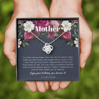 Love Knot Necklace | Mother's Birthday Gift | Necklace for Mom's birthday | Elegant Gift For Mom from Daughter | Best Mom Gift Message Card | Elegant Gift