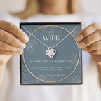 2 Year Anniversary Gift For Wife - Love Knot Necklace