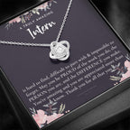 Gift For Female Intern, Intern Gift, Intern Appreciation Gift, Birthday, Love Knot Necklace