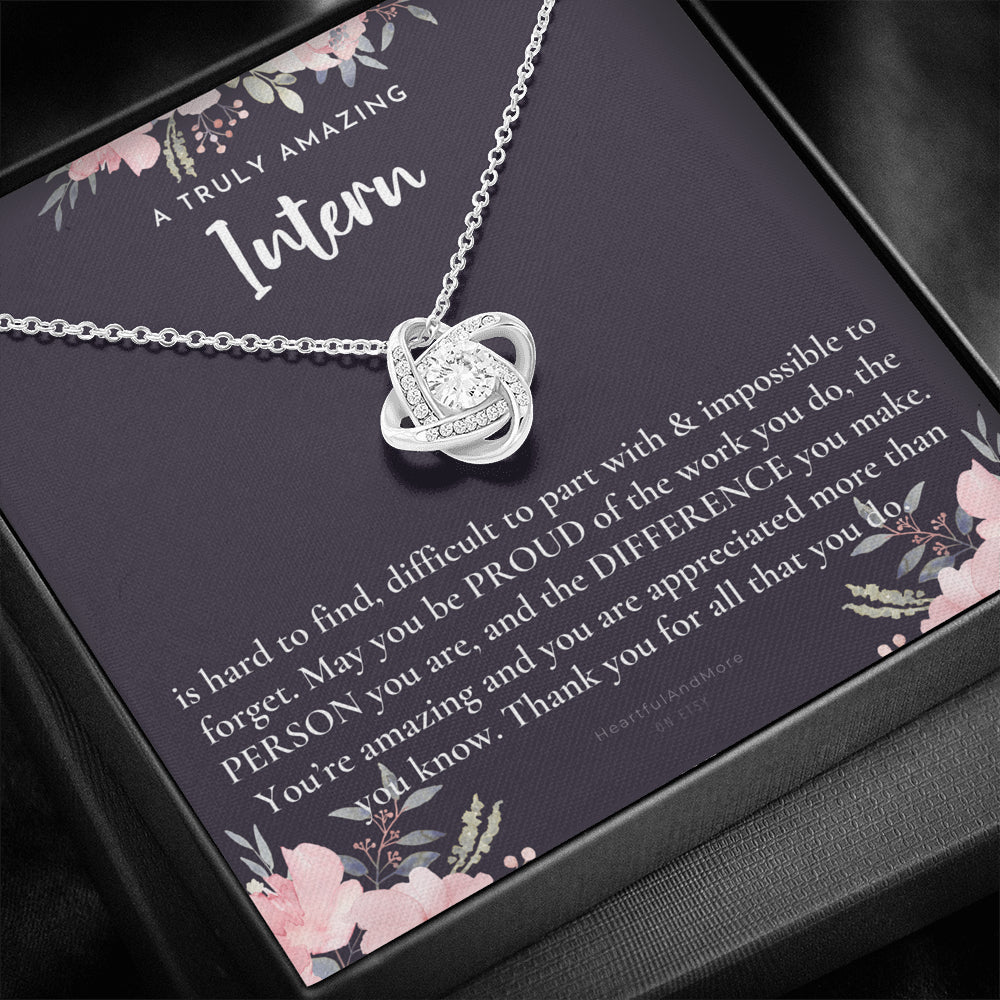 Gift For Female Intern, Intern Gift, Intern Appreciation Gift, Birthday, Love Knot Necklace