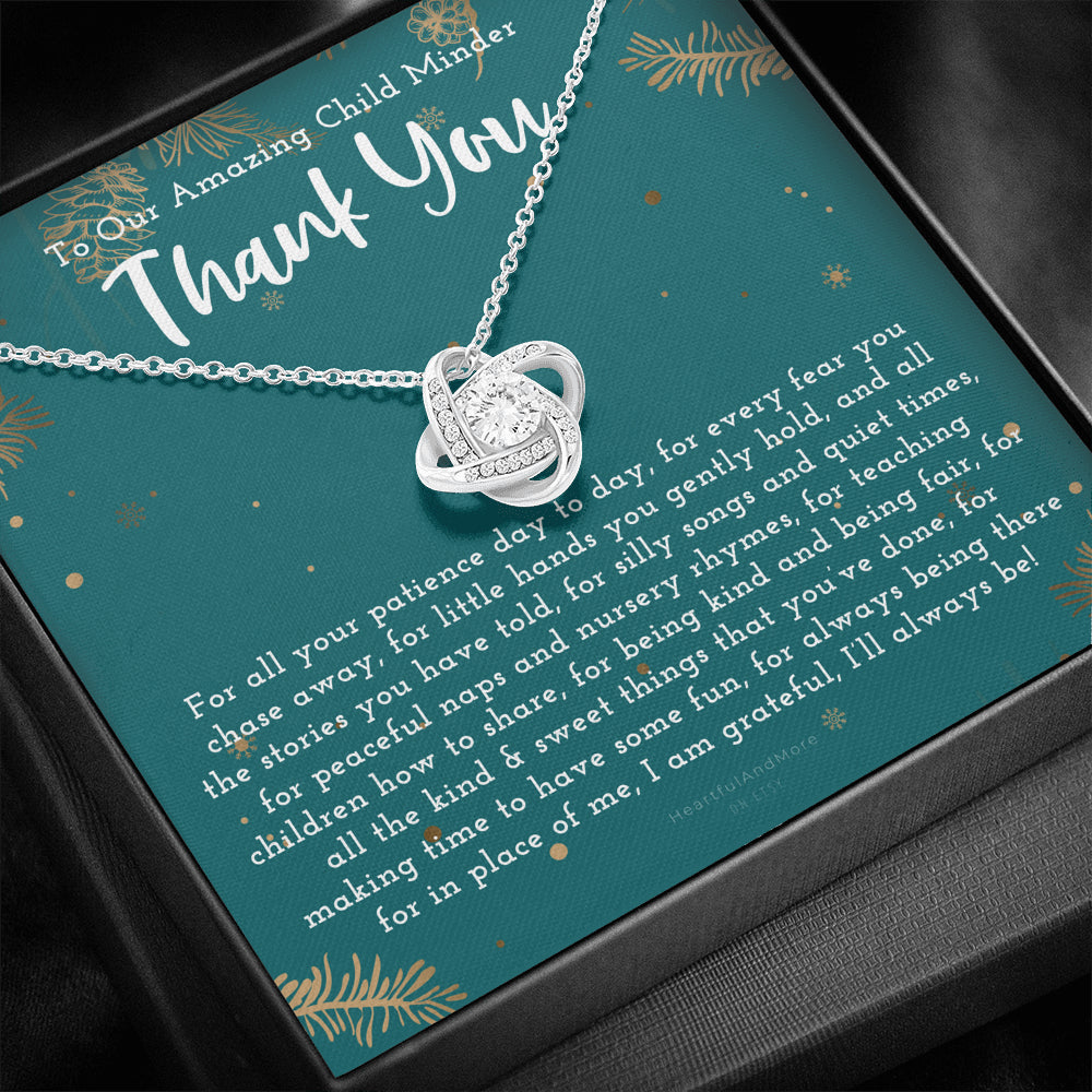Thank You Gift For Child Minder, Child Minder Appreciation Gift,  Child minder Leaving Gift, Childminder Christmas Gift, Child Minder Necklace