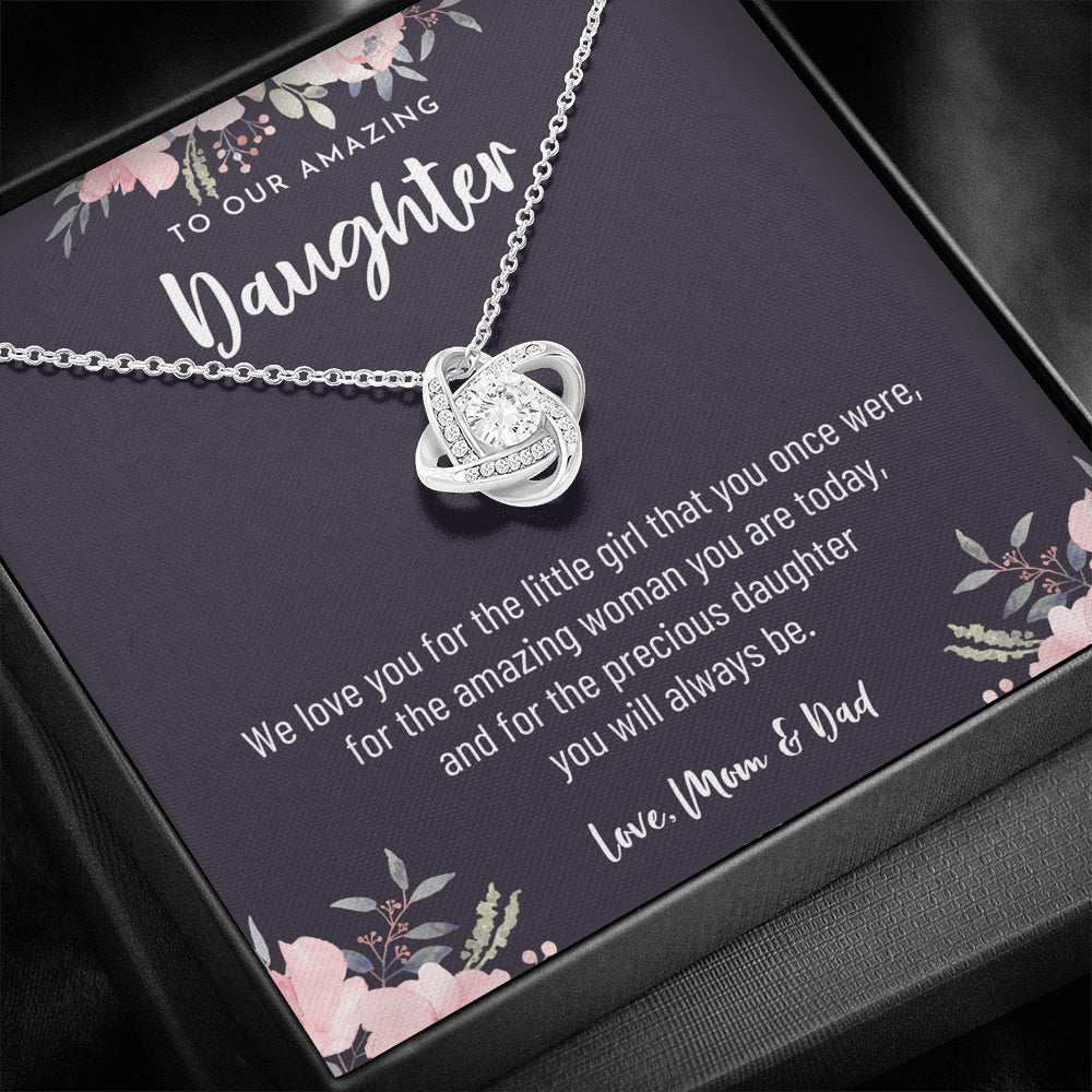 Necklace Gift For Daughter From Parents, Daughter Necklace From Mom And Dad, Daughter Gift From Parents