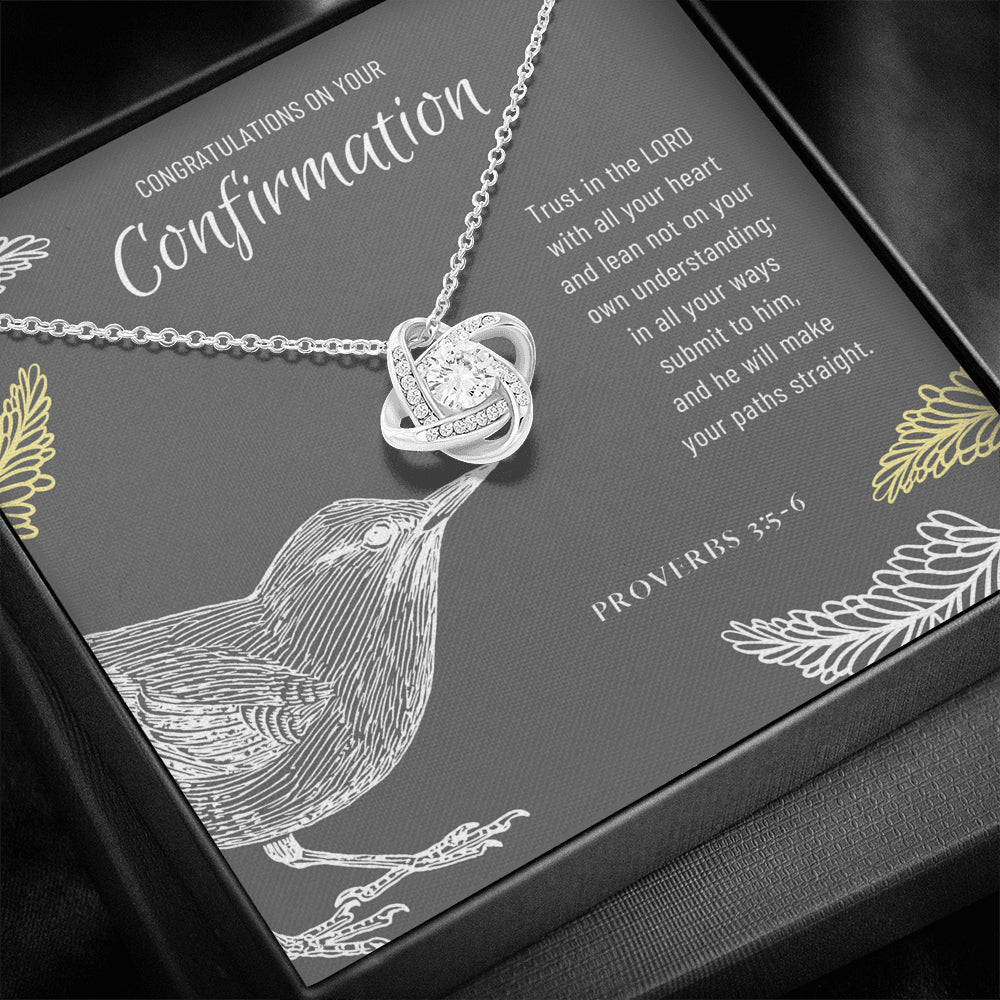 Confirmation Gift For Girls, Confirmation Granddaughter, Love Knot Necklace,  Confirmation Gift Ideas For Girls, Catholic Confirmation Gift