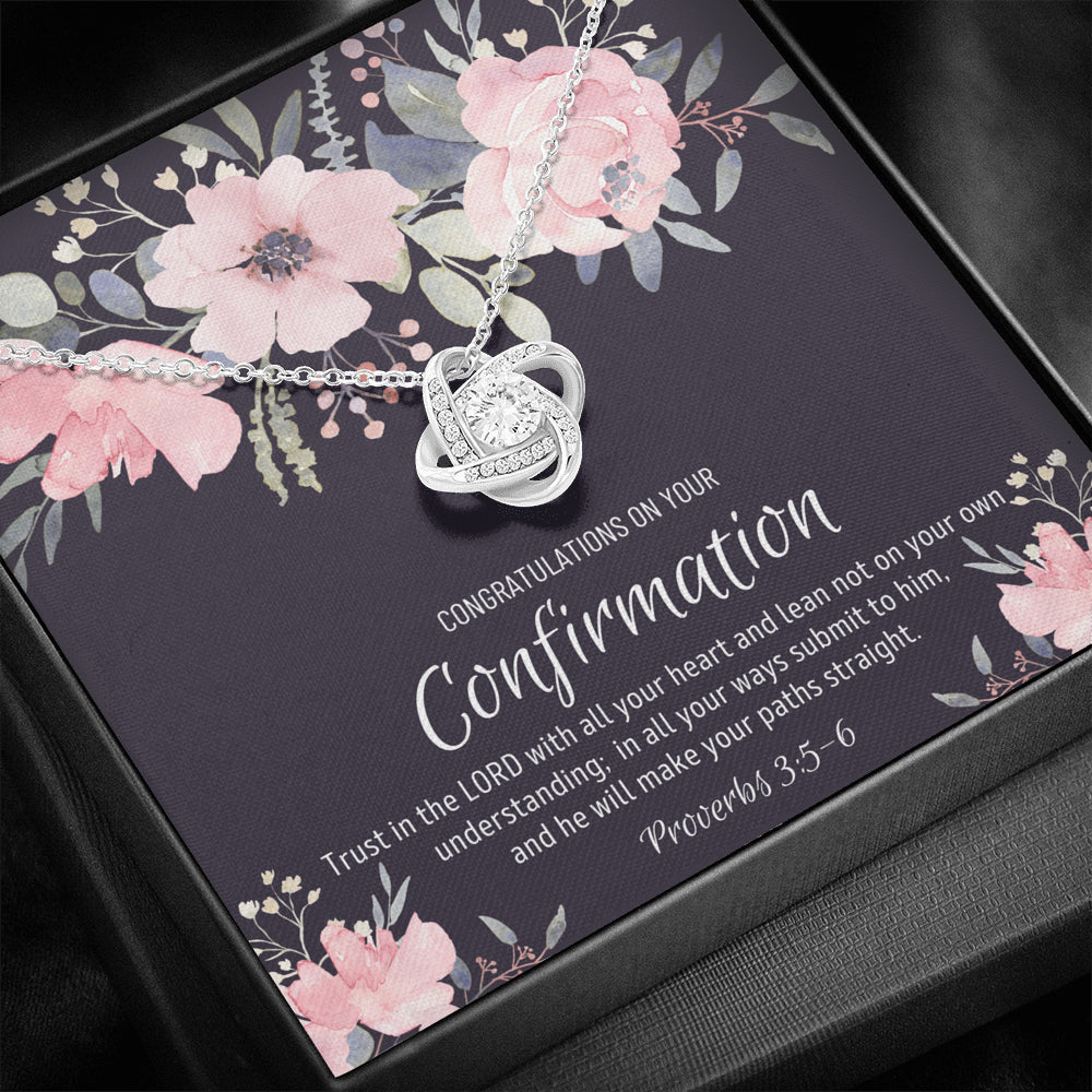 Confirmation Gift For Girls, Confirmation Granddaughter, Love Knot Necklace,  Confirmation Gift Ideas For Girls, Catholic Confirmation Gift