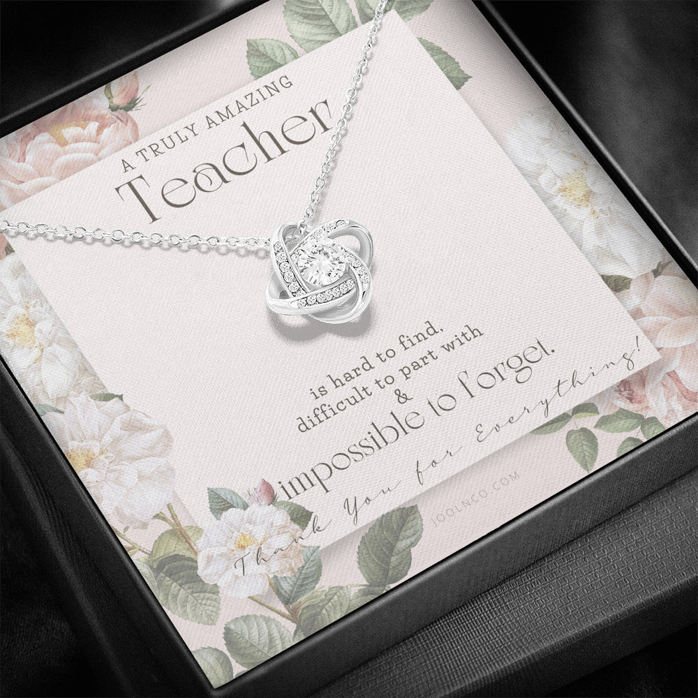 Teacher Gift, Gift for Teacher Necklace, A Truly Amazing Teacher Appreciation Gift