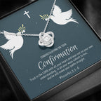 Confirmation Gift For Girls, Confirmation Granddaughter, Love Knot Necklace,  Confirmation Gift Ideas For Girls, Catholic Confirmation Gift