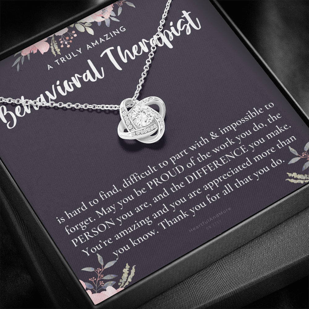 Gift For Behavioral Therapist, Behavioral Therapist Gift, Behavioral Therapist Appreciation Gift, Birthday, Love Knot Necklace