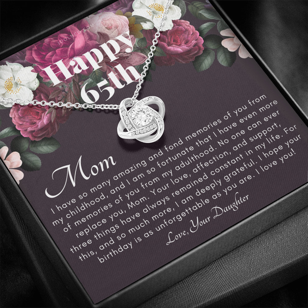 Mother's 65th Birthday Gift | Gift for Mom on her birthday | Gift For Mom from Daughter | Mom Necklace | Best Mom Gift Message Card