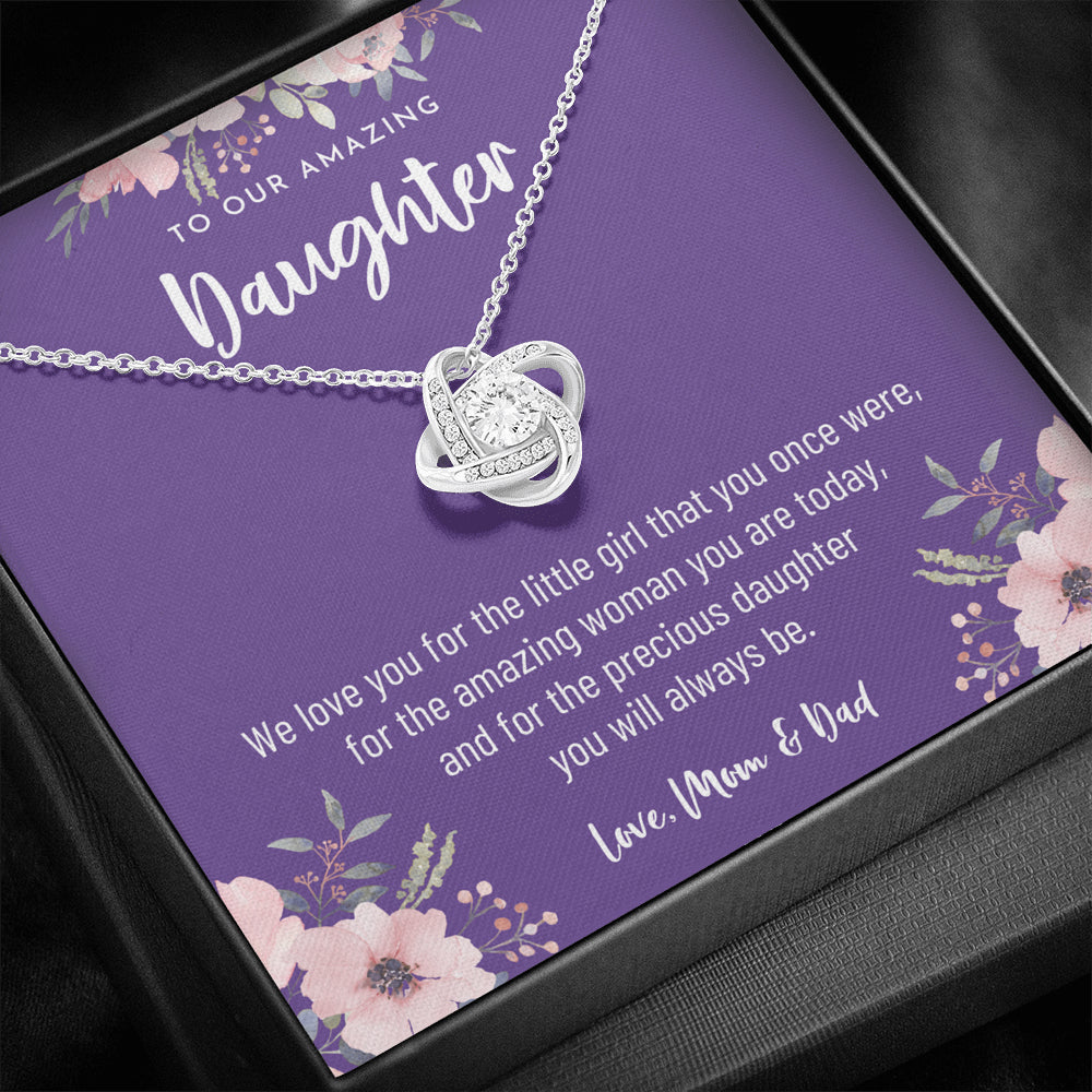 Necklace Gift For Daughter From Parents, Daughter Necklace From Mom And Dad, Daughter Gift From Parents