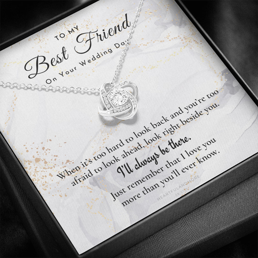 Best Friend Gift on Her Wedding Day, Best Friend to Bride Necklace, Best Friend Gift to Bride, Bride Gift From Maid of Honor, To My Best Friend