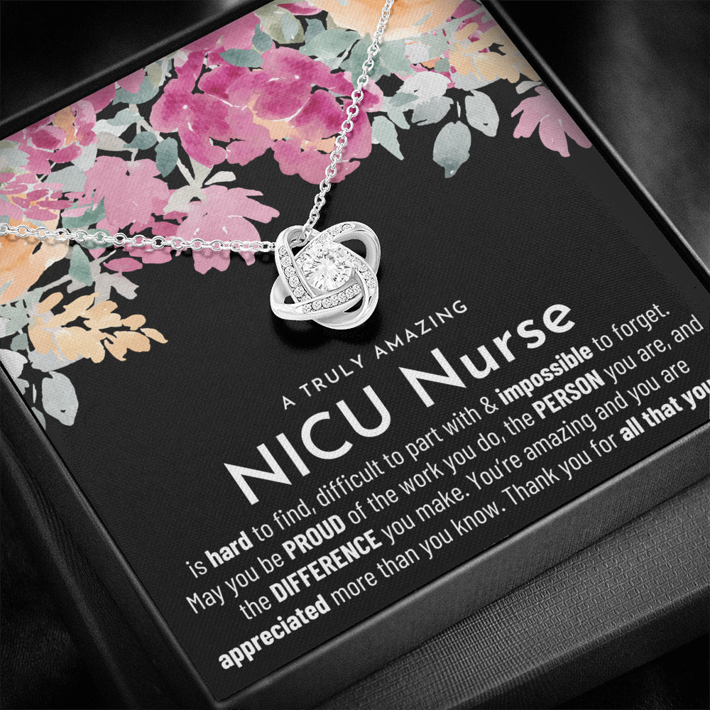 Gift For NICU Nurse, NICU Nurse Retirement Gift, NICU Nurse Appreciation Gift, Birthday, Love Knot Necklace
