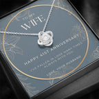 41 Year Anniversary Gift For Wife - Love Knot Necklace