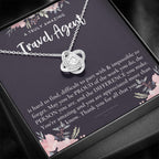 Gift For Female Travel Agent, Travel Agent Retirement Gift, Travel Agent Appreciation Gift, Birthday, Love Knot Necklace