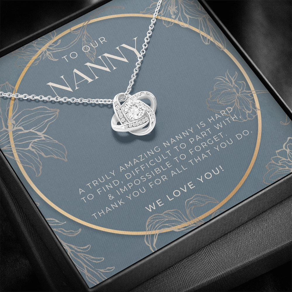 Nanny Appreciation Necklace Gift, Nanny Thank You Gift, Thank you Nanny, Gift for Nanny Leaving, A Truly Amazing Babysitter Gift, Best Nanny