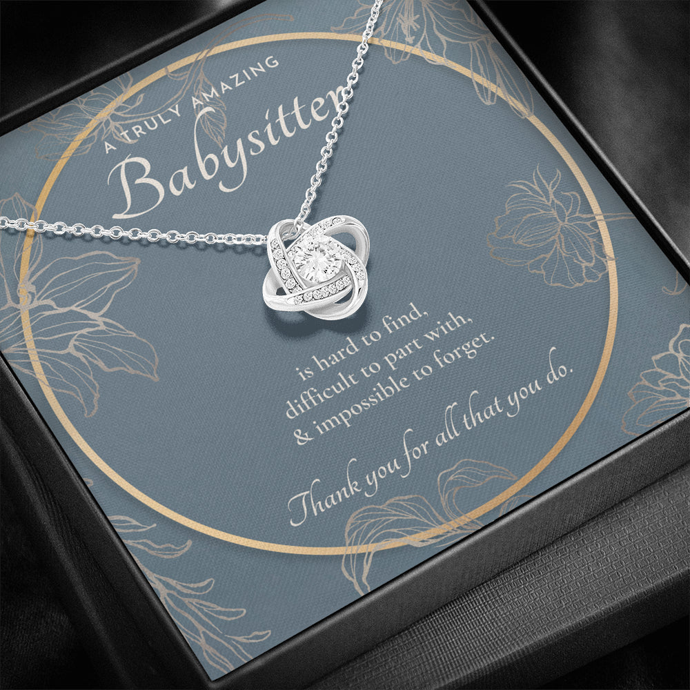 Nanny Appreciation Necklace Gift, Nanny Thank You Gift, Thank you Nanny, Gift for Nanny Leaving, A Truly Amazing Babysitter Gift, Best Nanny