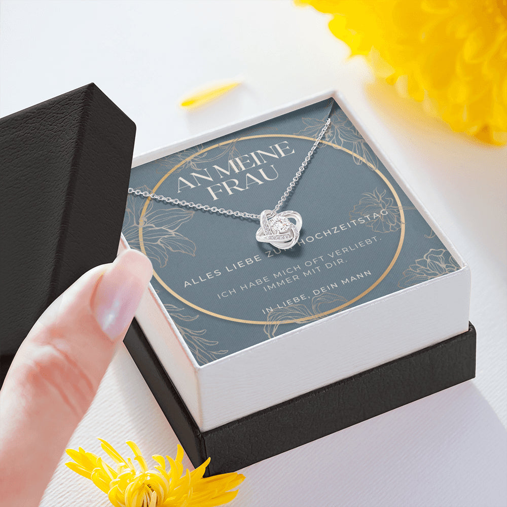 Hochzeitstag Geschenk, Ideen zu 1 Jahr Jubiläumsgeschenke, Zum 1 Hochzeitstag Geschenk für Frau, Halskette für Enfrau,Geschenke zum Jubiläum