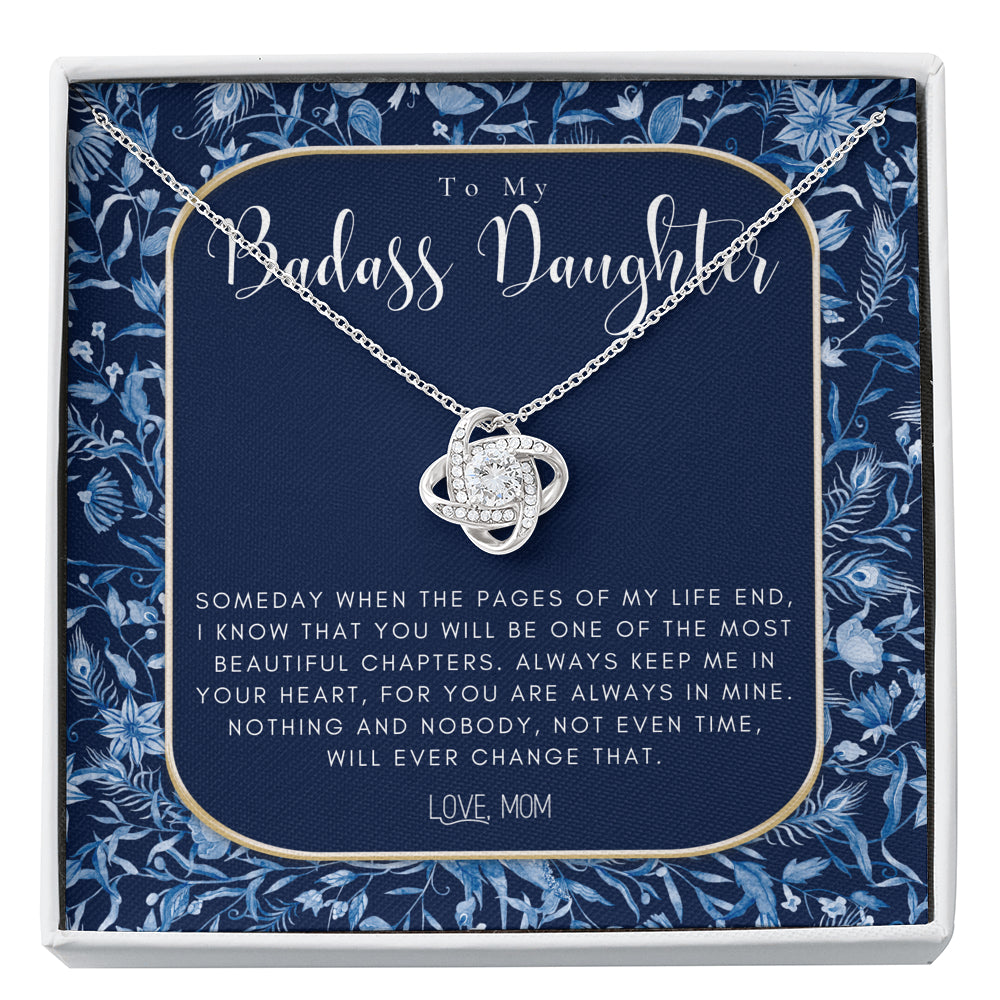 Badass Daughter Gift | To My Daughter Necklace From Mom | Grown Up Daughter Gift From Mom | Gift For Daughter from Mom | Daughter's birthday