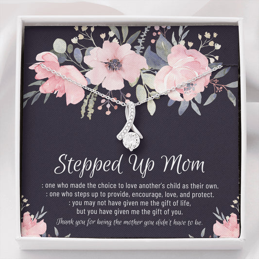 Stepmom Necklace, Stepmom Birthday Gift Idea, Meaningful Stepmom Gift, Thank You Stepmom, Unbiological Mom Gift, Bonus Mom Necklace