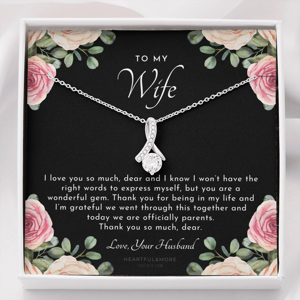 ALLURING BEAUTY Necklace, Postpartum Gift for Wife, Gift for Wife Post Pregnancy, Becoming A Mother Gift, Gift For Wife Birth, Wife After Pregnancy Necklace, Wife Becoming A Mom