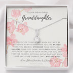ALLURING BEAUTY Necklace, Gift for Granddaughter from Grandma & Grandpa, To Our Granddaughter, Live Your Dreams, Birthday, Graduation, Christmas