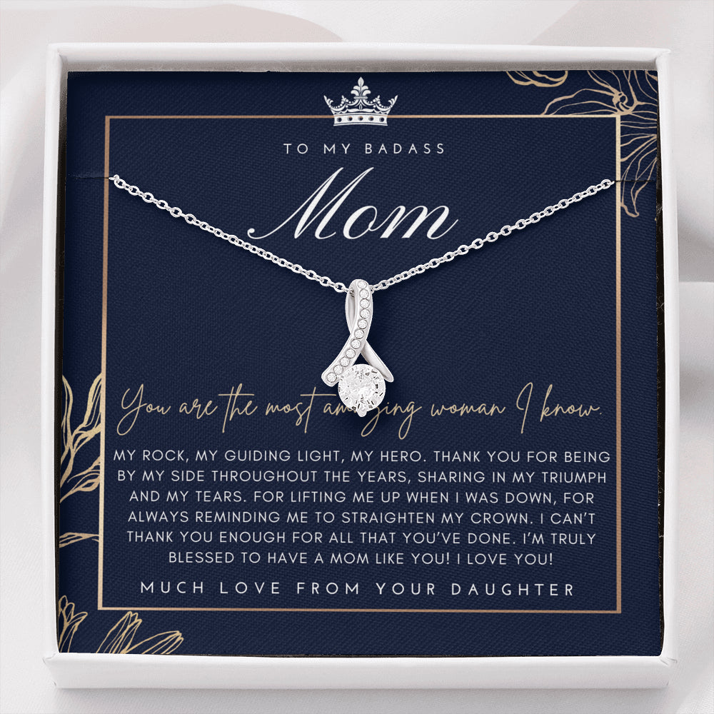 ALLURING BEAUTY necklace | Badass Mom Gift | To My Badass Mom Necklace | Mother’s Day Gift | Daughter to Mom Gift | Gift from Daughter to Mom on Wedding Day | Mom gift