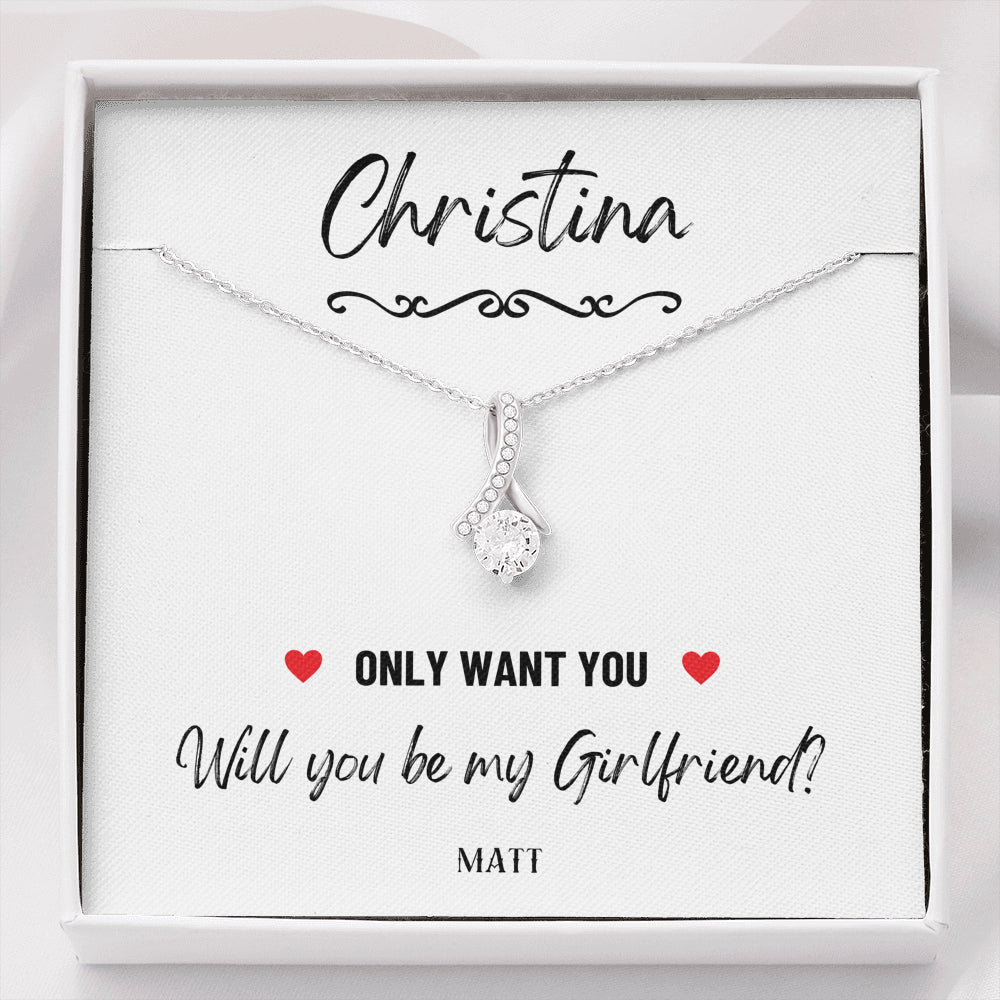 Girlfriend Proposal Ideas, Will You Be My Girlfriend Gift, Asking Out Girlfriend, Will You Be My Girlfriend Proposal Necklace