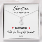 Girlfriend Proposal Ideas, Will You Be My Girlfriend Gift, Asking Out Girlfriend, Will You Be My Girlfriend Proposal Necklace