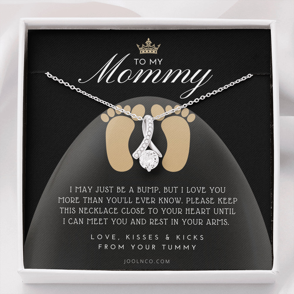 Mom to be gift | New Mommy Gift Necklace | Pregnant Wife Gift | I May Just Be A Bump But I Love You | To mummy from bump | To Mommy to be