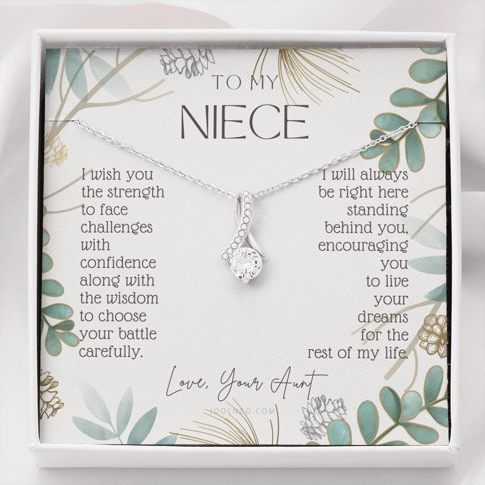 ALLURING BEAUTY Necklace, To My Niece, Live Your Dreams, Gift for Niece from Aunt, Niece Birthday, Graduation, Christmas Present