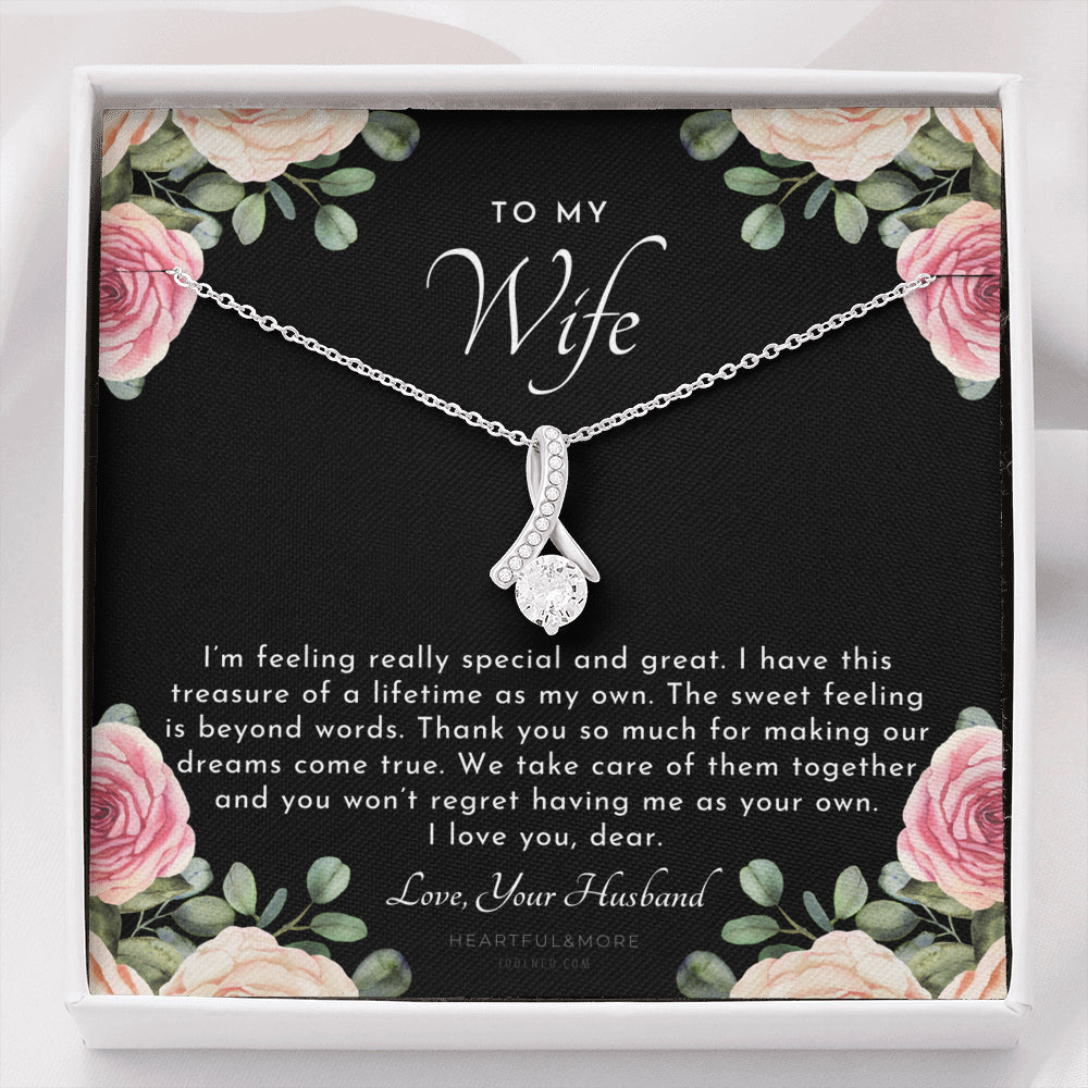 ALLURING BEAUTY Necklace, Postpartum Gift for Wife, Gift for Wife Post Pregnancy, Becoming A Mother Gift, Gift For Wife Birth, Wife After Pregnancy Necklace, Wife Becoming A Mom