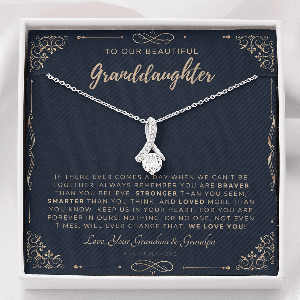 ALLURING BEAUTY Necklace, Gift for Granddaughter from Grandma & Grandpa, To Our Granddaughter, Live Your Dreams, Birthday, Graduation, Christmas
