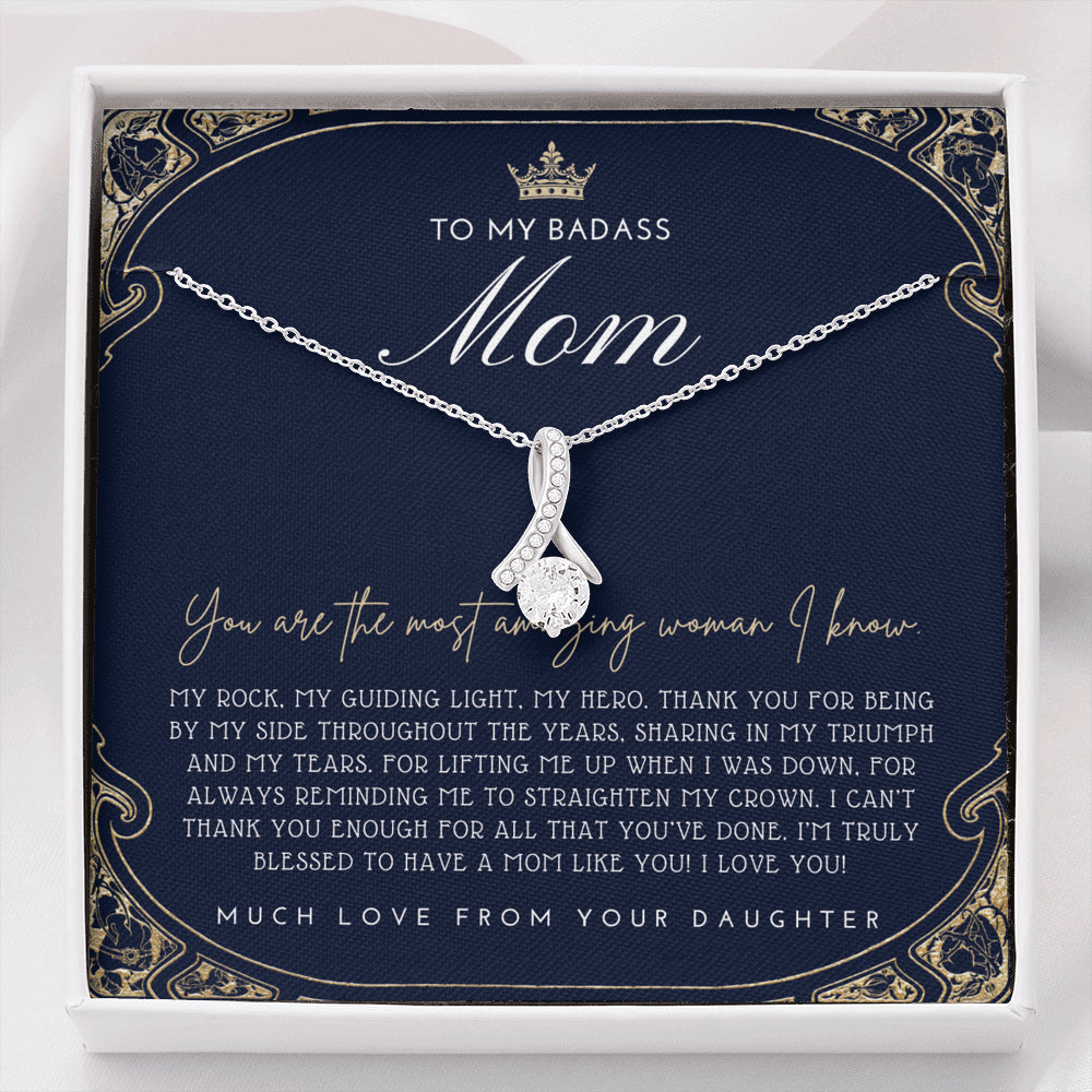 ALLURING BEAUTY necklace | Badass Mom Gift | To My Badass Mom Necklace | Mother’s Day Gift | Daughter to Mom Gift | Gift from Daughter to Mom on Wedding Day | Mom gift
