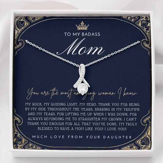 ALLURING BEAUTY necklace | Badass Mom Gift | To My Badass Mom Necklace | Mother’s Day Gift | Daughter to Mom Gift | Gift from Daughter to Mom on Wedding Day | Mom gift