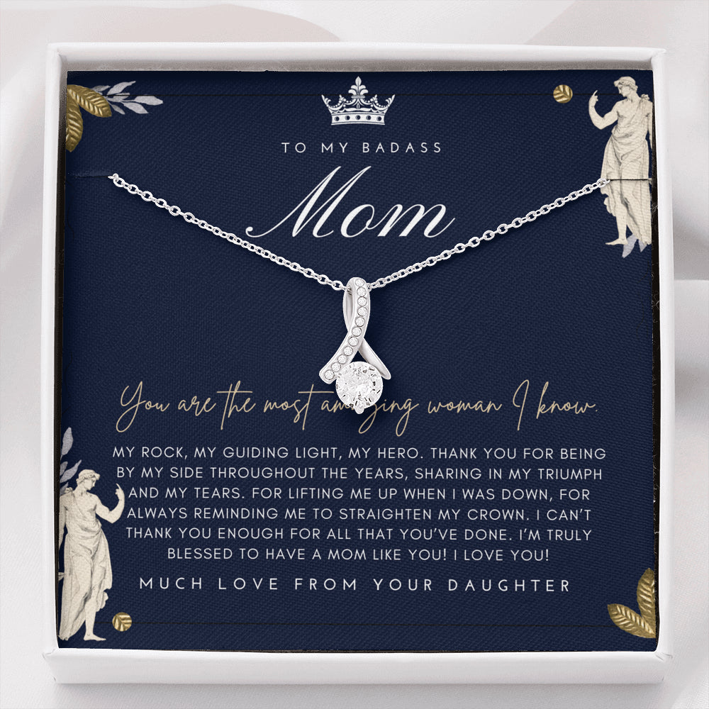 ALLURING BEAUTY necklace | Badass Mom Gift | To My Badass Mom Necklace | Mother’s Day Gift | Daughter to Mom Gift | Gift from Daughter to Mom on Wedding Day | Mom gift