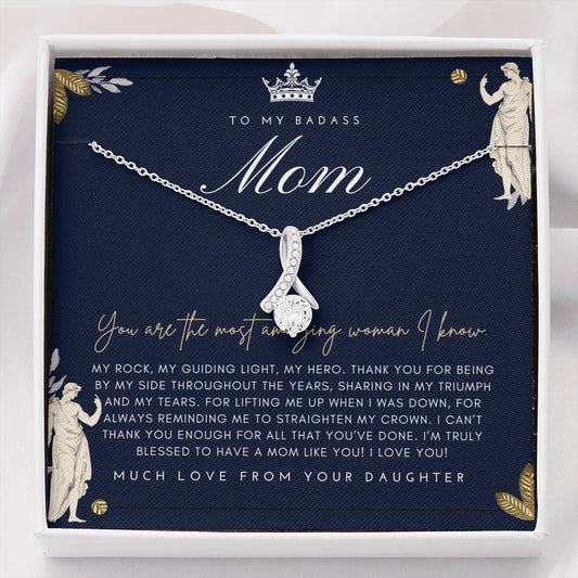 ALLURING BEAUTY necklace | Badass Mom Gift | To My Badass Mom Necklace | Mother’s Day Gift | Daughter to Mom Gift | Gift from Daughter to Mom on Wedding Day | Mom gift