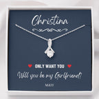Girlfriend Proposal Ideas, Will You Be My Girlfriend Gift, Asking Out Girlfriend, Will You Be My Girlfriend Proposal Necklace